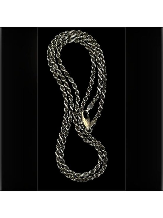 925 Sterling Silver Jewelry - Sterling Silver 925 Italy Rope Chain Necklace 20"